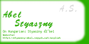 abel styaszny business card